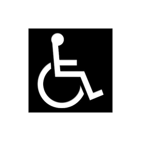 Accuform Engraved Plastic, 3 in x 3 in, Self-adhesive foam tape or use Door & Wall Plate Holders PSG315BK